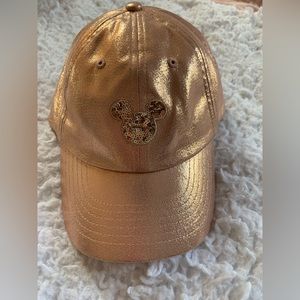 Rose gold shimmer ball cap